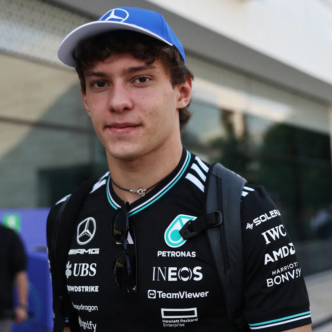 Formula One F1 - Qatar Grand Prix - Lusail International Circuit, Lusail, Qatar - November 29, 2025 Mercedes' Andrea Kimi Antonelli before the sprint REUTERS/Jakub Porzycki