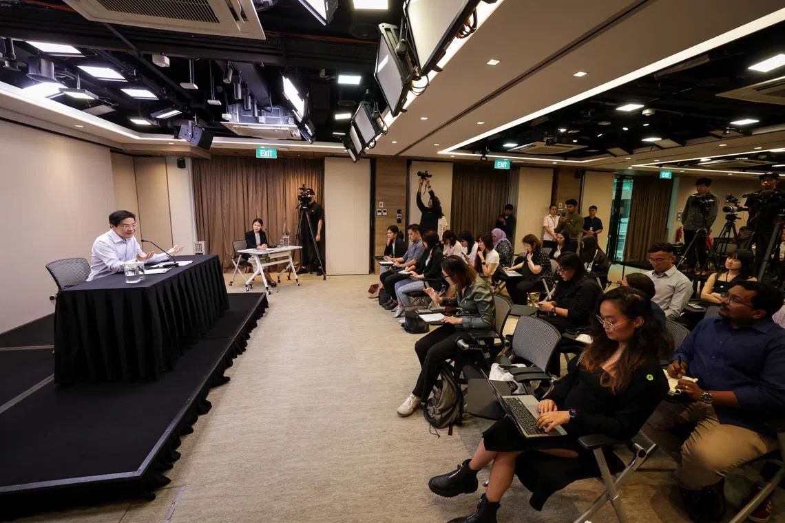 PM Lawrence Wong said Singapore cannot afford to neglect its external environment.