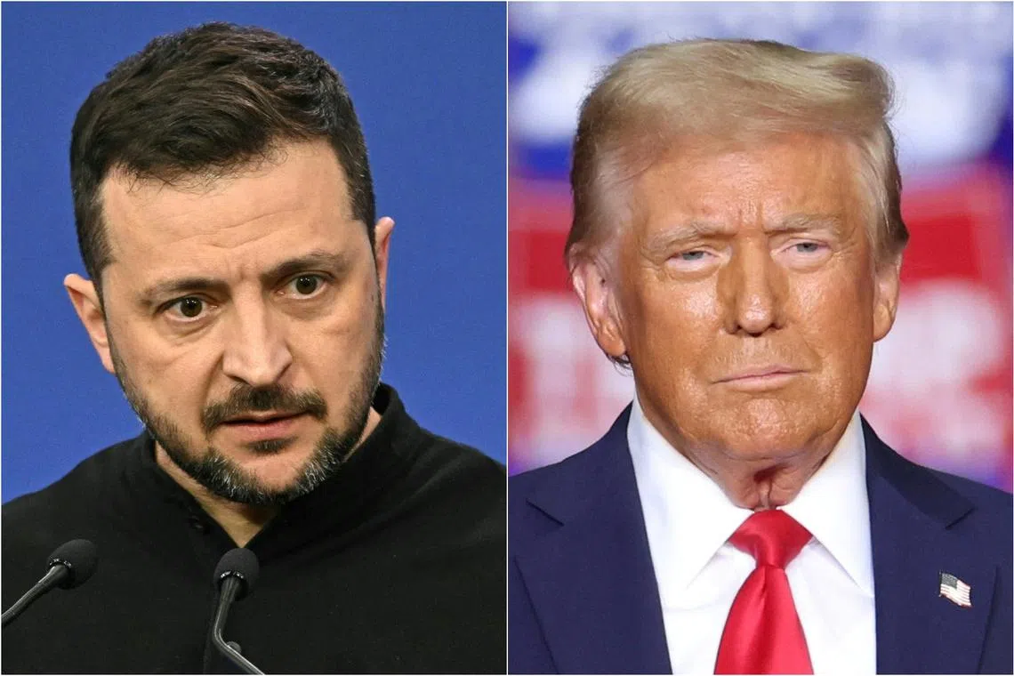Mr Volodymyr Zelensky said he had a “constructive exchange” with Donald Trump during their telephone conversation after his victory in the US presidential election.  
