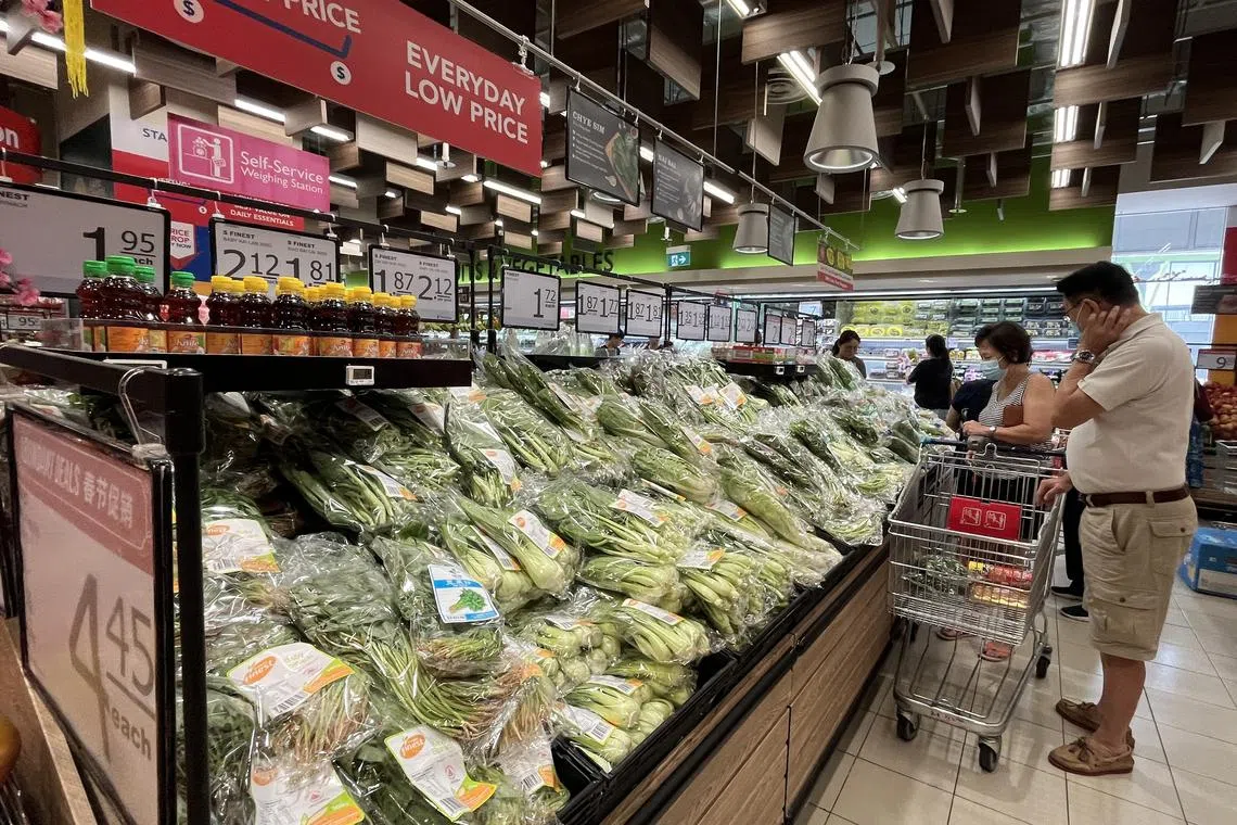 ST20230116_202395405216 Benjamin Seetor Generic of customers at FairPrice Xtra Changi Business Park on Jan 14 2023 Can be use for inflation, groceries, GST, supermarkets, supermarket