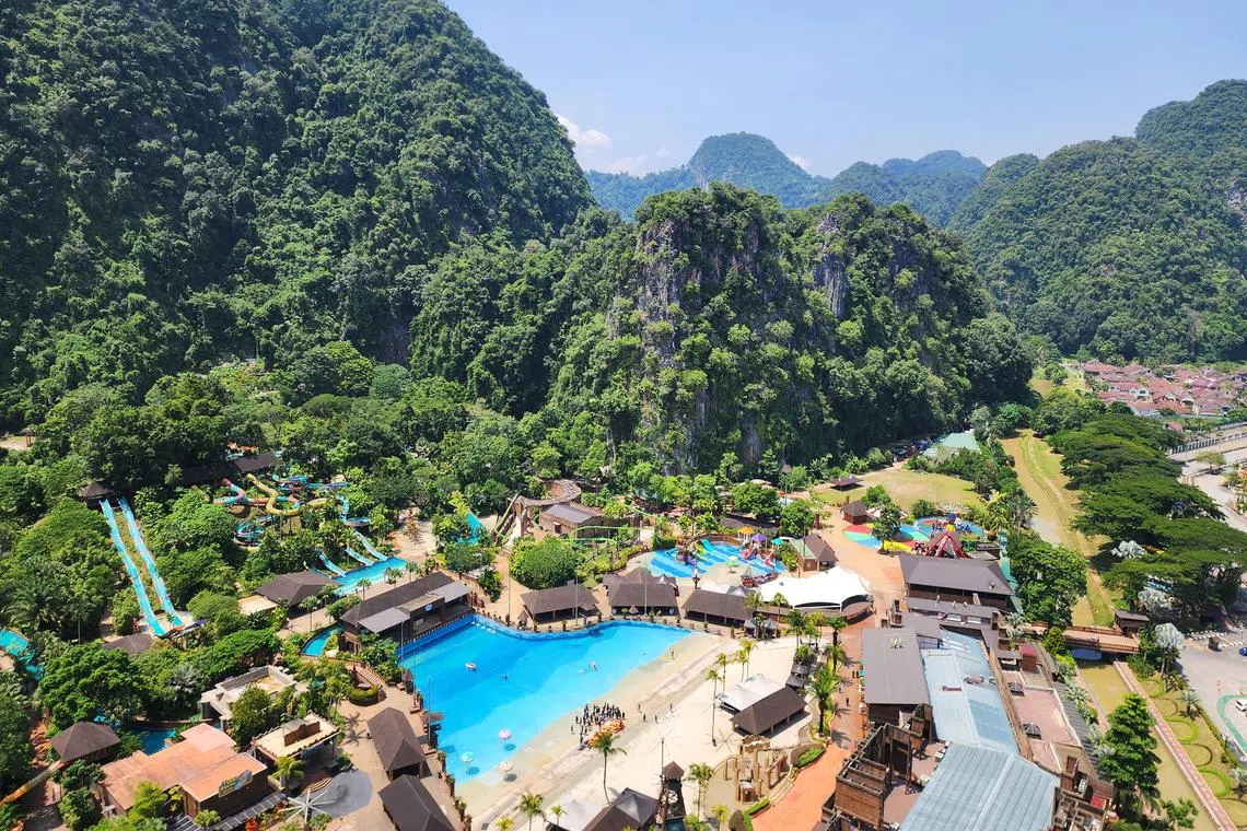 The theme park in Sunway City Ipoh, which is situated at the foot of an ancient limestone hill.