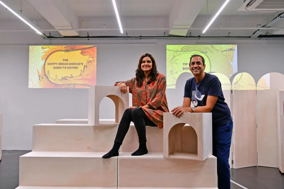 Sindhura Kalidas and Haresh Sharma, the co-directors of Happy Indian Women