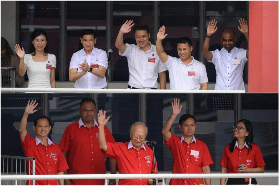 The opposition PSP team (below) contesting West Coast-Jurong West GRC challenged the incumbent PAP team to a debate on national policies on April 23.