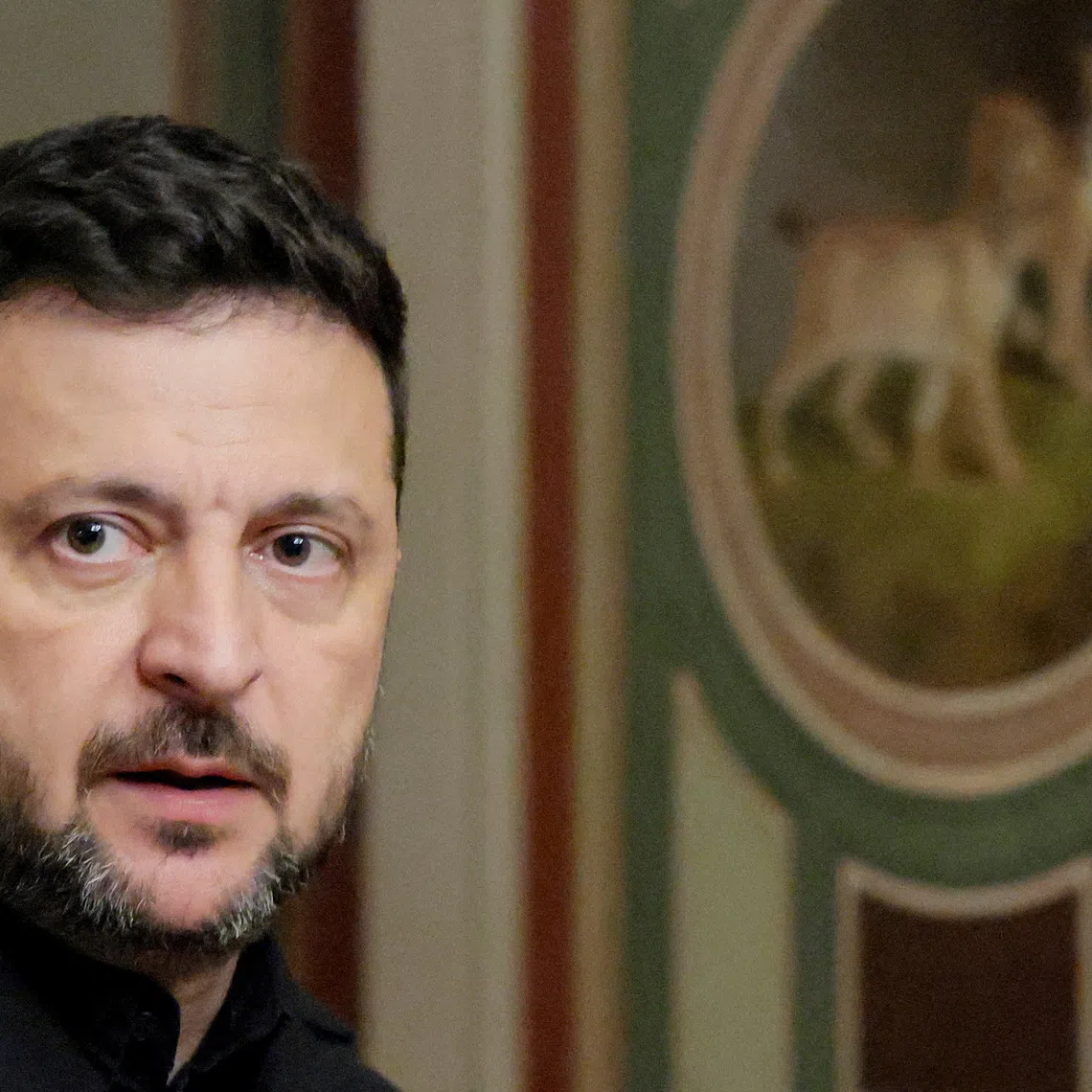 Ukraine's President Volodymyr Zelenskiy arrives for a meeting with U.S. senators on the Lindsey O. Graham Sanctioning Russia and Iran Act at the U.S. Capitol in Washington, D.C., U.S., July 28, 2026. REUTERS/Kylie Cooper