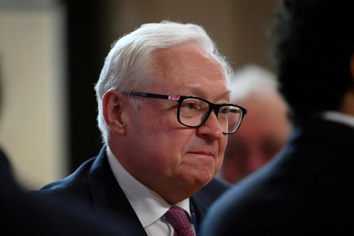 FILE PHOTO: Russian Deputy Foreign Minister Sergei Ryabkov attends the BRICS Meeting of Ministers of Foreign Affairs in Rio de Janeiro, Brazil, April 28, 2025. Mauro Pimentel/Pool via REUTERS/File Photo