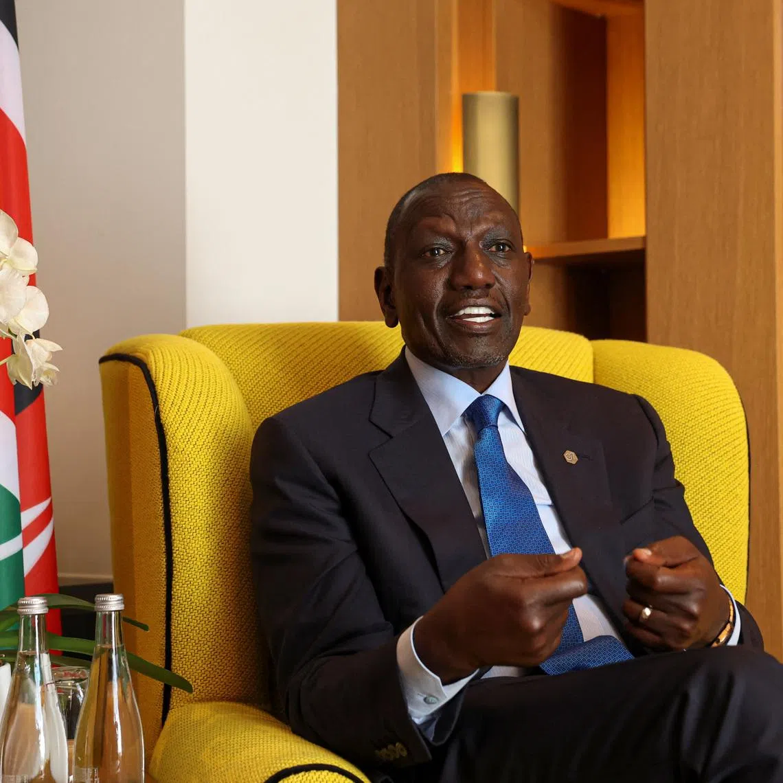 Kenya's President William Ruto attends an interview with Reuters on the sidelines of the G7 summit in Evian-les-Bains, France, June 17, 2026. REUTERS/Denis Balibouse