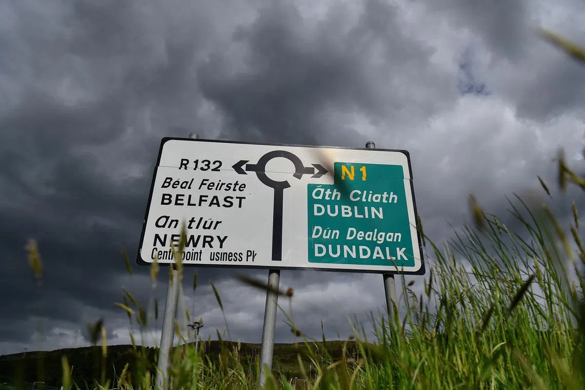 The border between Northern Ireland and Ireland.