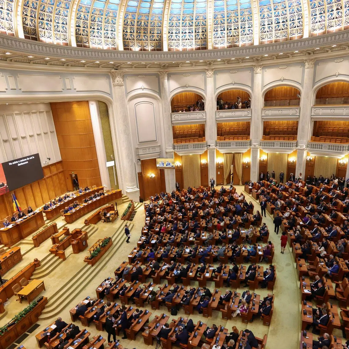 General view of the Parliament's Chamber of Deputies hall, in Bucharest, Romania, May 5, 2026. Inquam Photos/George Calin via REUTERS