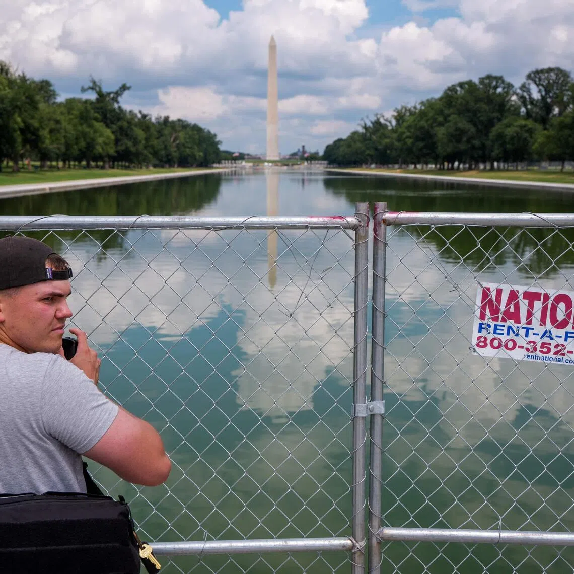 US President Donald Trump had personally overseen the renovation of the Reflecting Pool, including the addition of an ‘American flag blue’ liner.