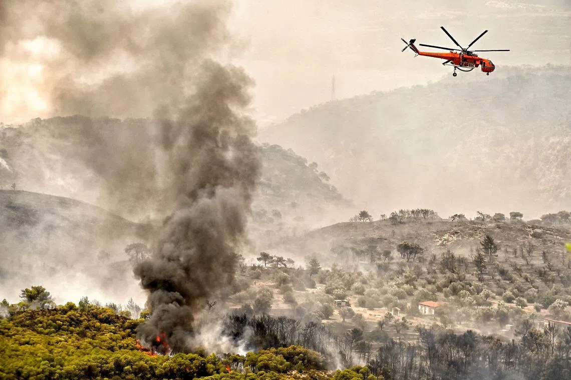 The Greek meteorological service has warned of a high risk of fires this week.