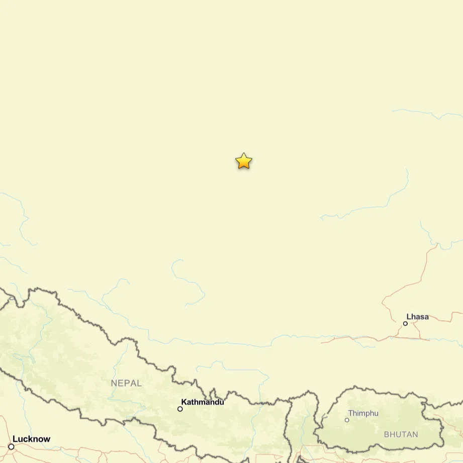 The quake was at a depth of 10km in northern Tibet, the German Research Centre for Geosciences said.