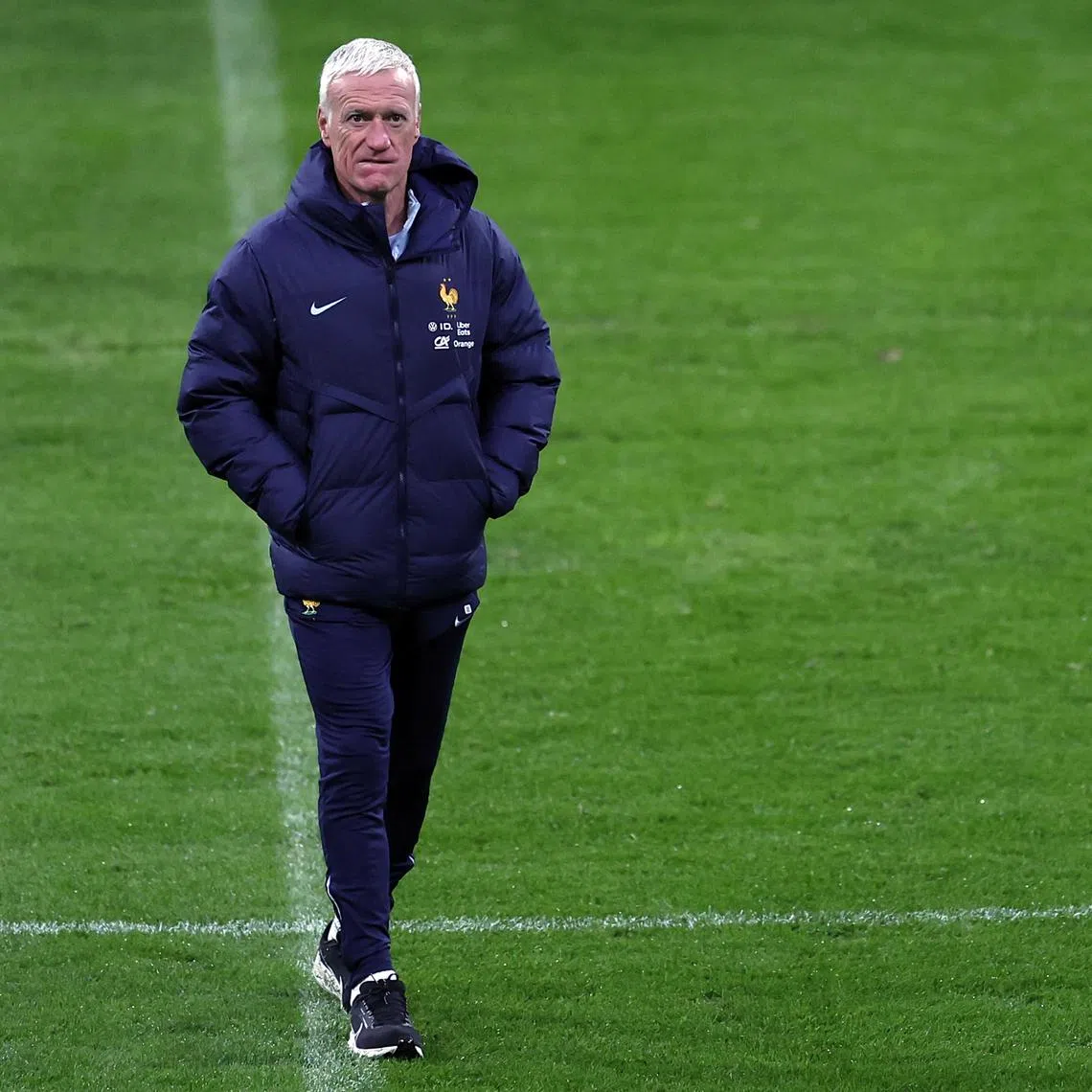 FILE PHOTO: Soccer Football - Nations League - France Training - Stade de France, Saint-Denis, France - November 13, 2024  France coach Didier Deschamps during training REUTERS/Gonzalo Fuentes/File Photo
