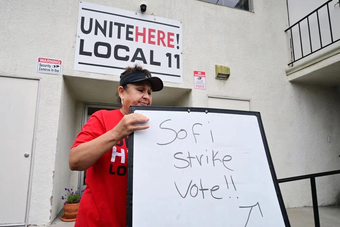 SoFi Stadium workers in Los Angeles could go on strike during the upcoming World Cup, after a union representing about 2,000 stadium food and beverage workers voted to authorise a strike over pay.