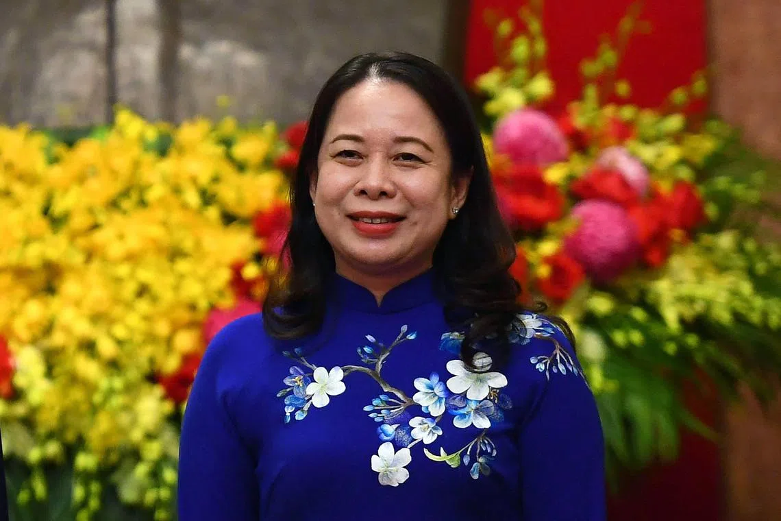 Vietnam's legislature on March 21 appointed Vice-President Vo Thi Anh Xuan as acting head of state.