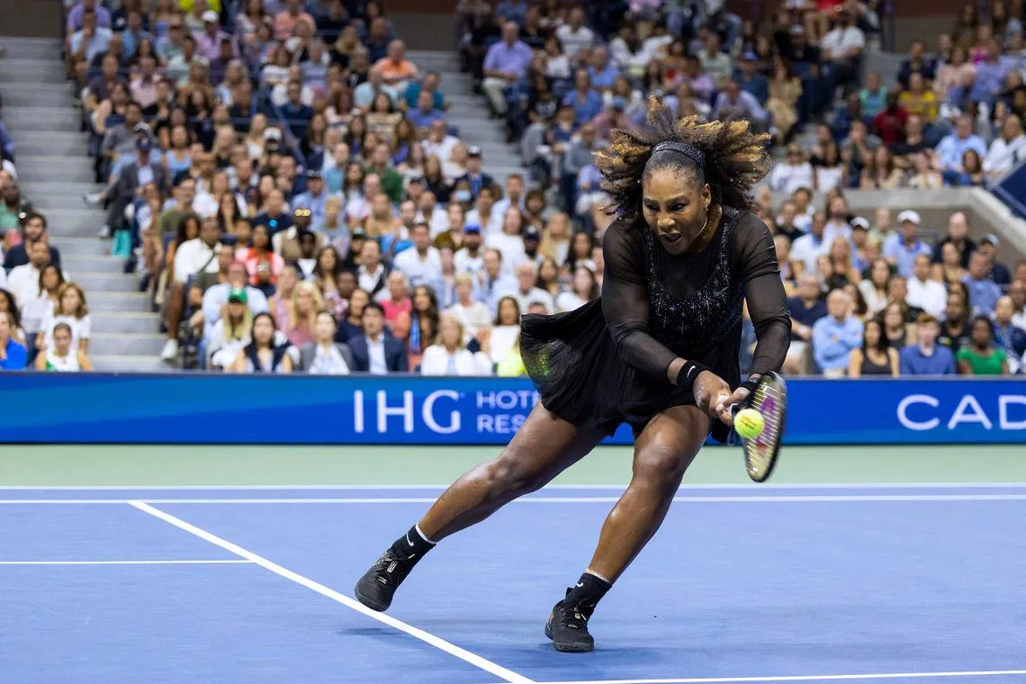 Serena Williams in action at the US Open in New York in  September 2022. In March, she raised US$111 million for her venture capital firm Serena Ventures.