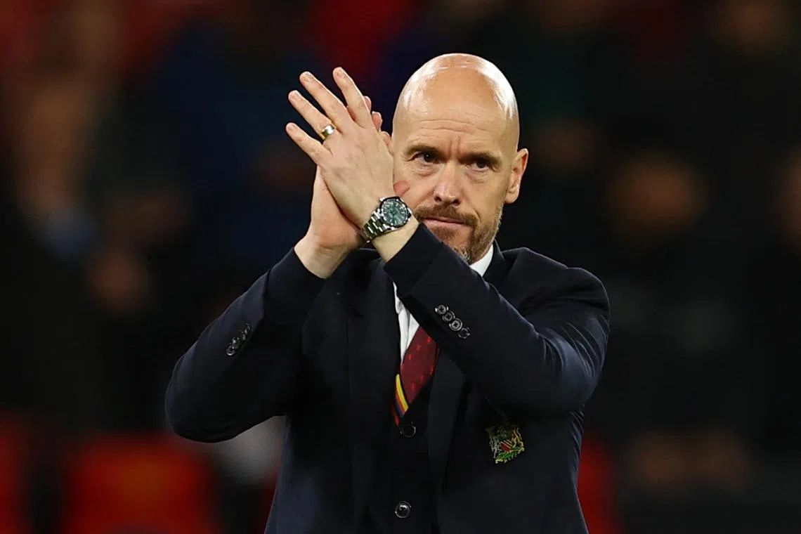 Soccer Football - Premier League - Manchester United v Newcastle United - Old Trafford, Manchester, Britain - May 15, 2024 Manchester United manager Erik ten Hag during a lap of appreciation after their last home game of the season REUTERS/Molly Darlington
