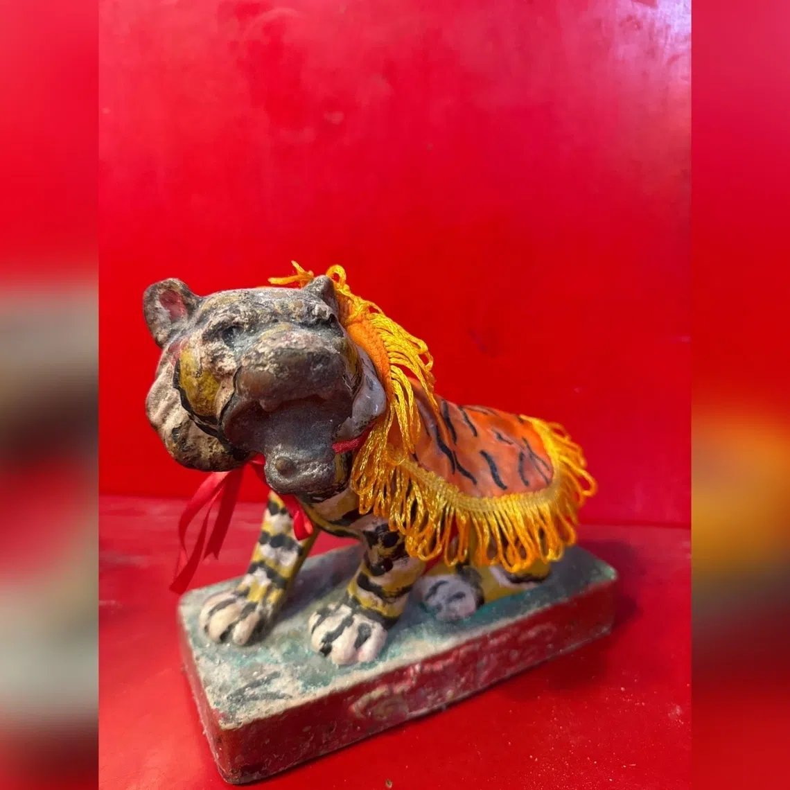 The missing Tiger God statue has been at Rochore Tua Pek Kong Temple for at least 30 years.