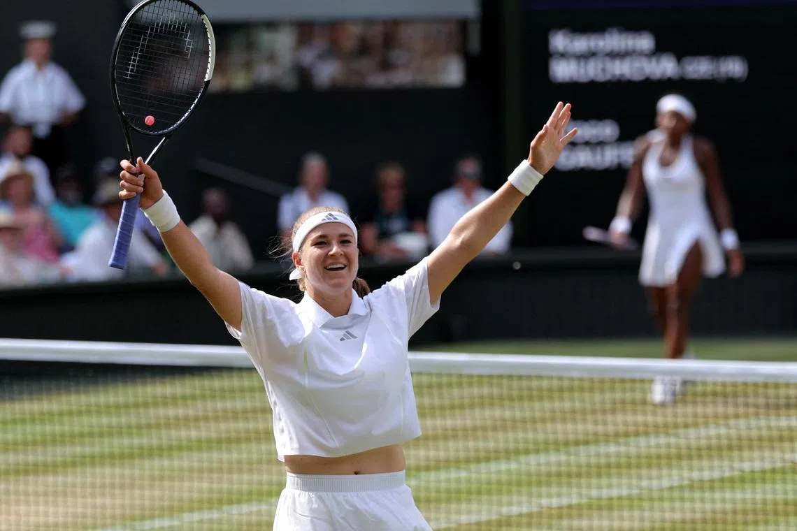 Muchova topples Gauff in thriller to reach Wimbledon final for first time