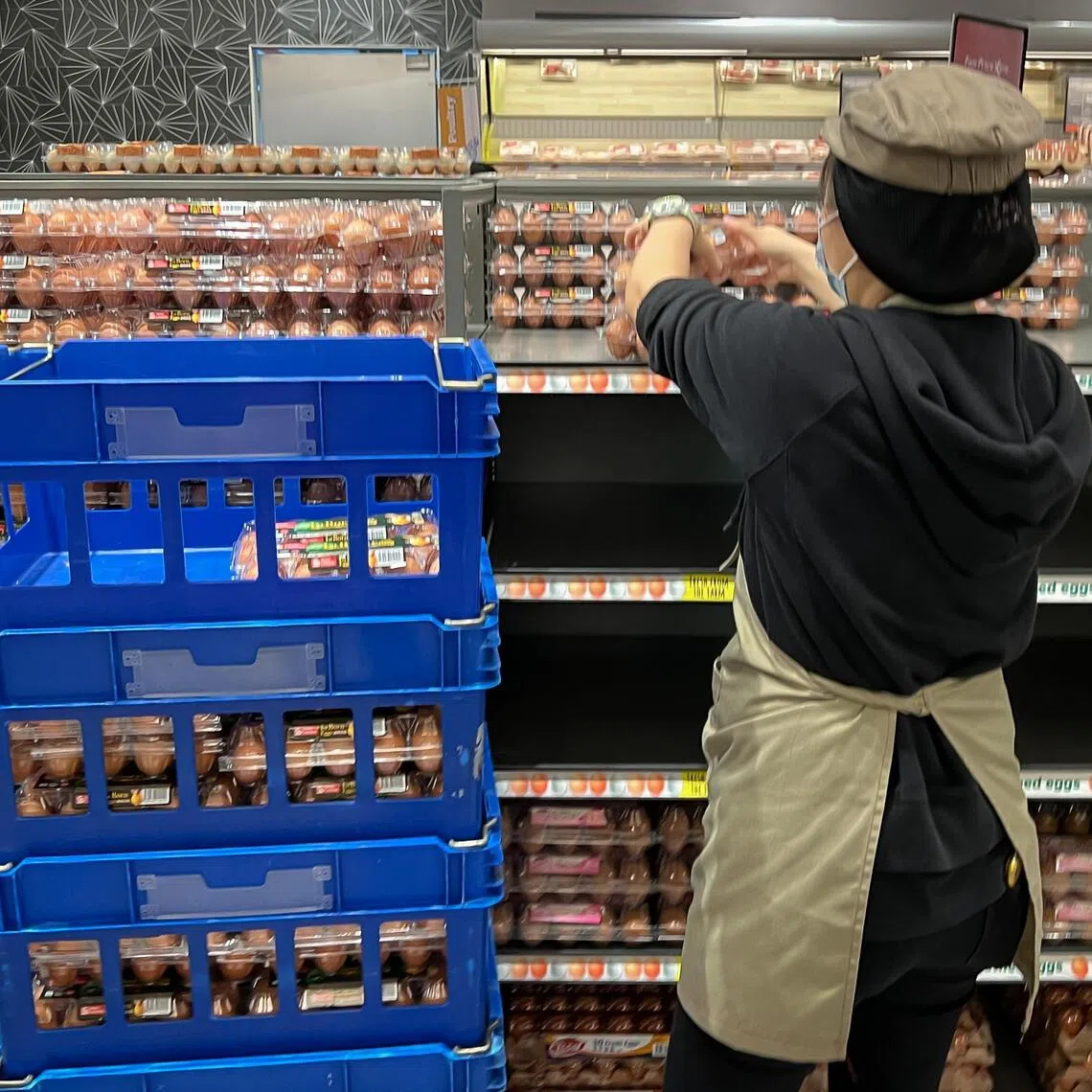 Eggs from Seng Choon Farm at a FairPrice outlet at Vivocity. Singapore imports more than 90 per cent of the country’s food.