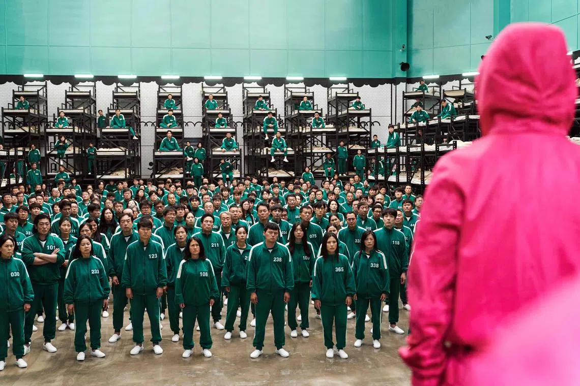 A scene in season one of Netflix's South Korean survival drama television series Squid Game.