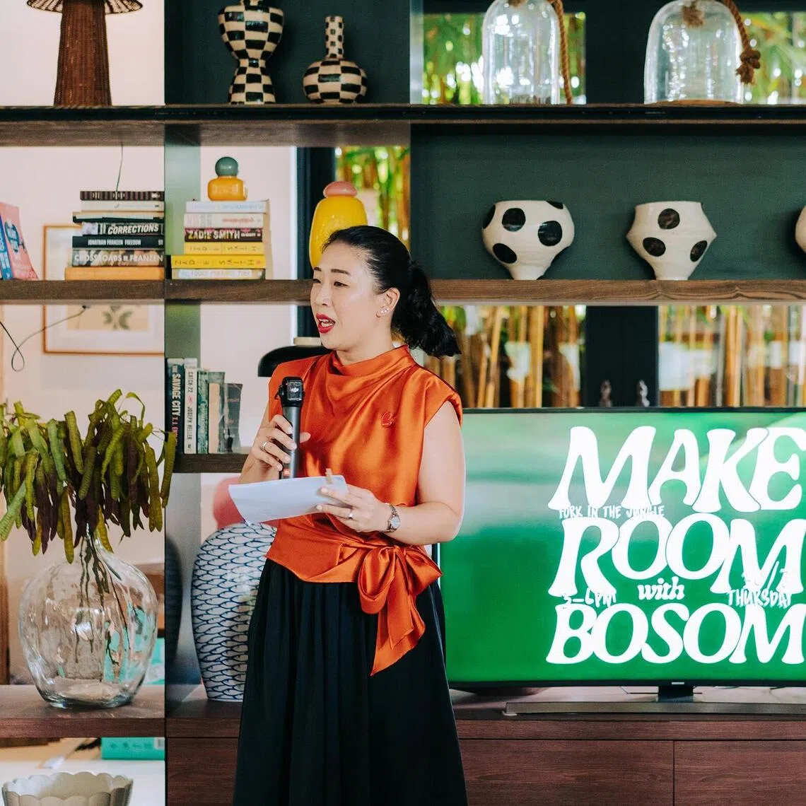Co-founder Siew Suet Yen speaking at the official launch of maternal care platform Bosom.