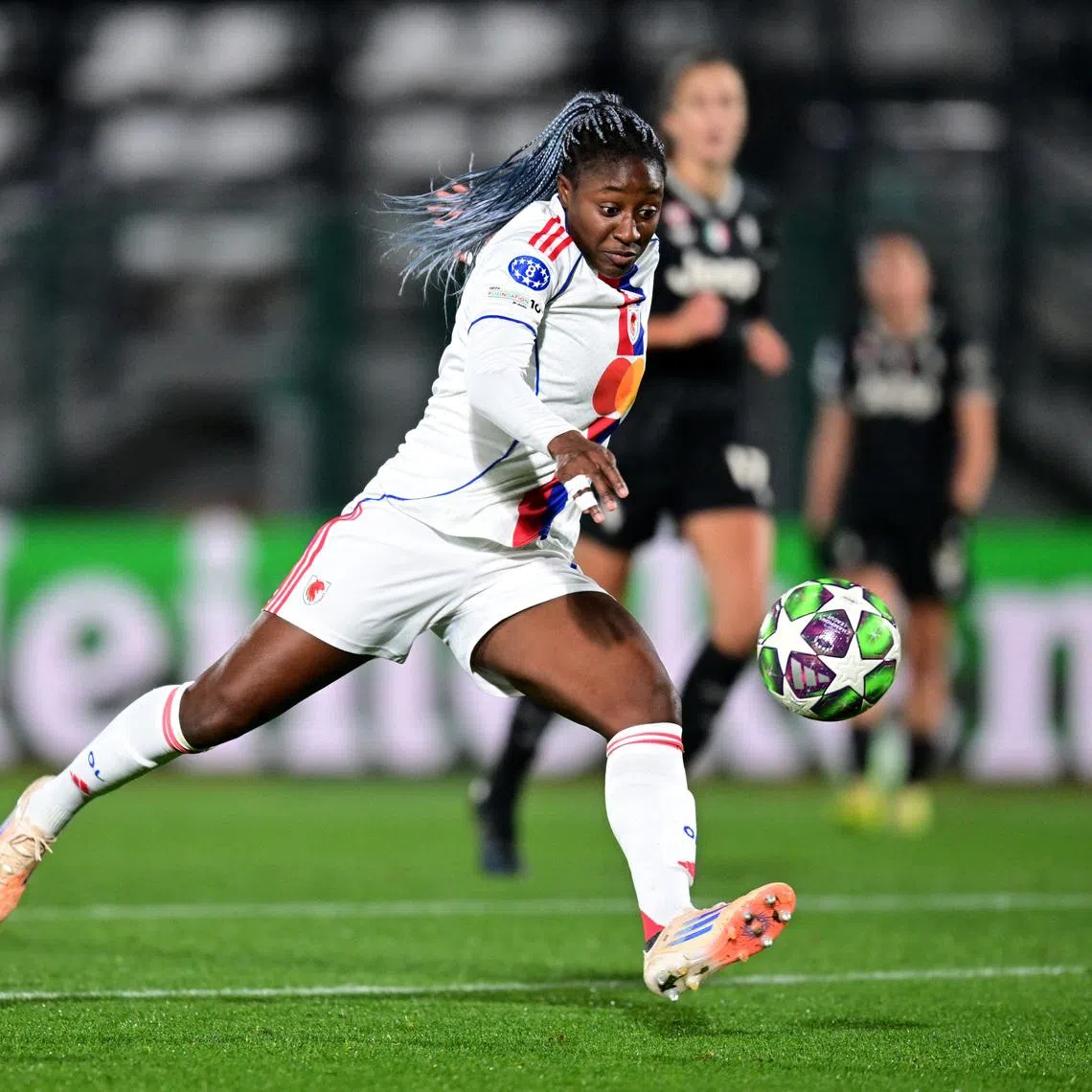 FILE PHOTO: Soccer Football - UEFA Women's Champions League - Juventus v OL Lyonnes - Stadio Comunale Vittorio Pozzo Lamarmora, Biella, Italy - November 19, 2025 OL Lyonnes' Kadidiatou Diani in action REUTERS/Daniele Mascolo/File Photo