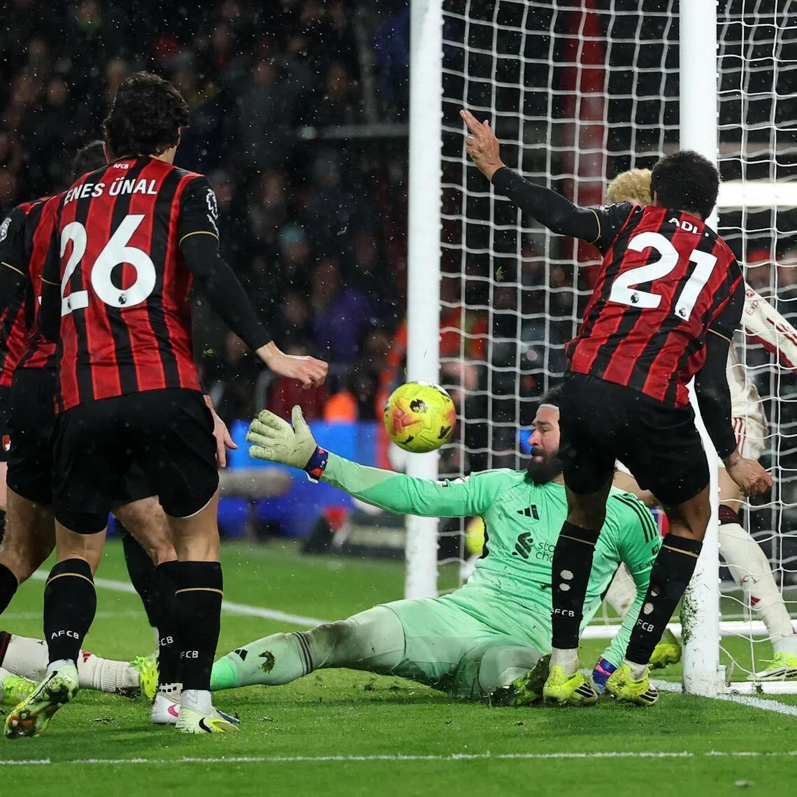 Amine Adli scores the winning goal for Bournemouth in the 95th minute.