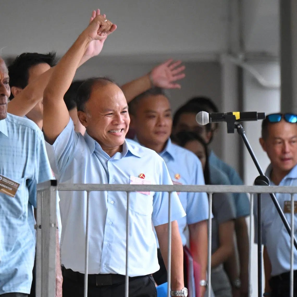 WP vice-chair Faisal Manap at the Poi Ching School nomination centre in Tampines on April 23.
