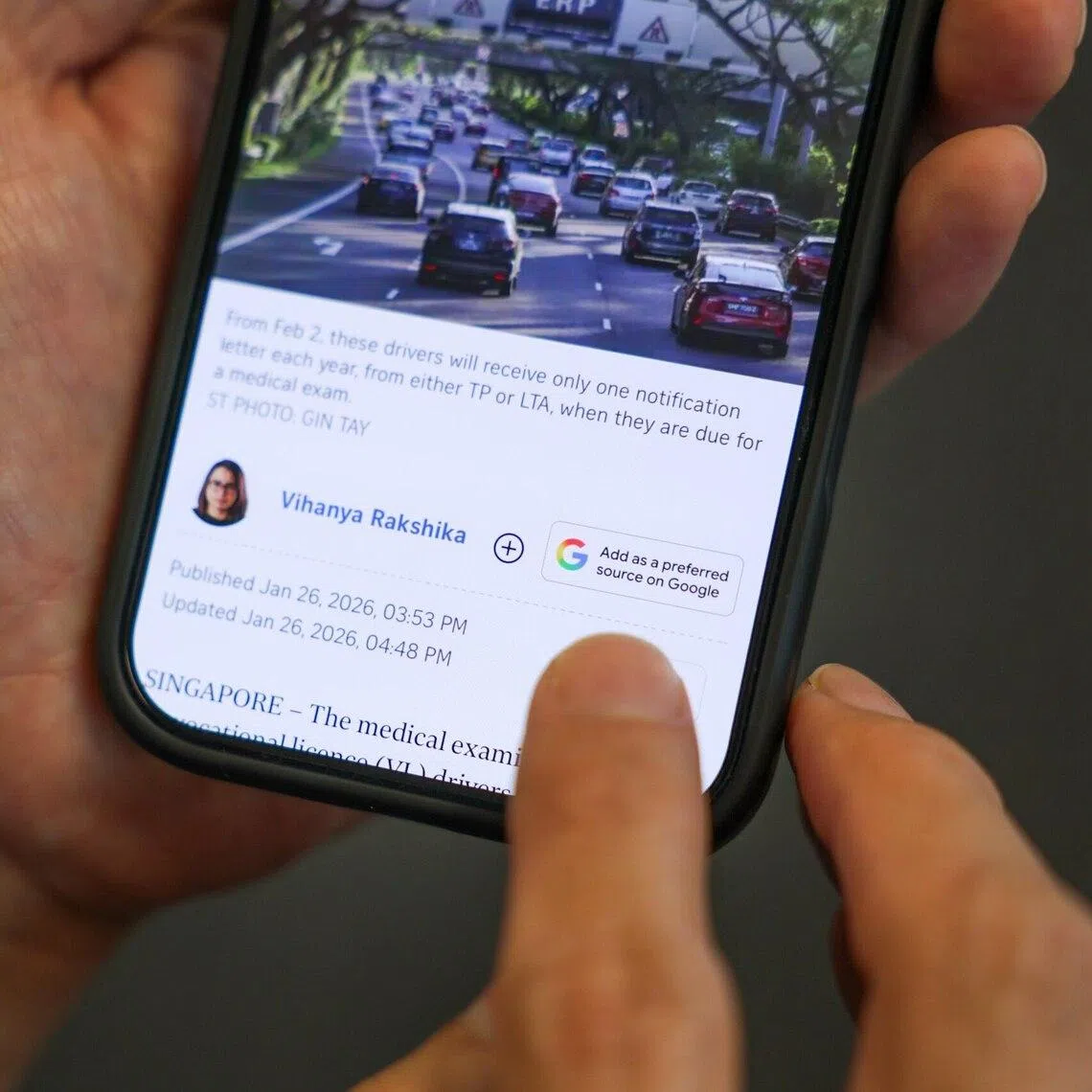 Setting The Straits Times as your preferred source will make it simpler for you to locate ST’s articles on Google.