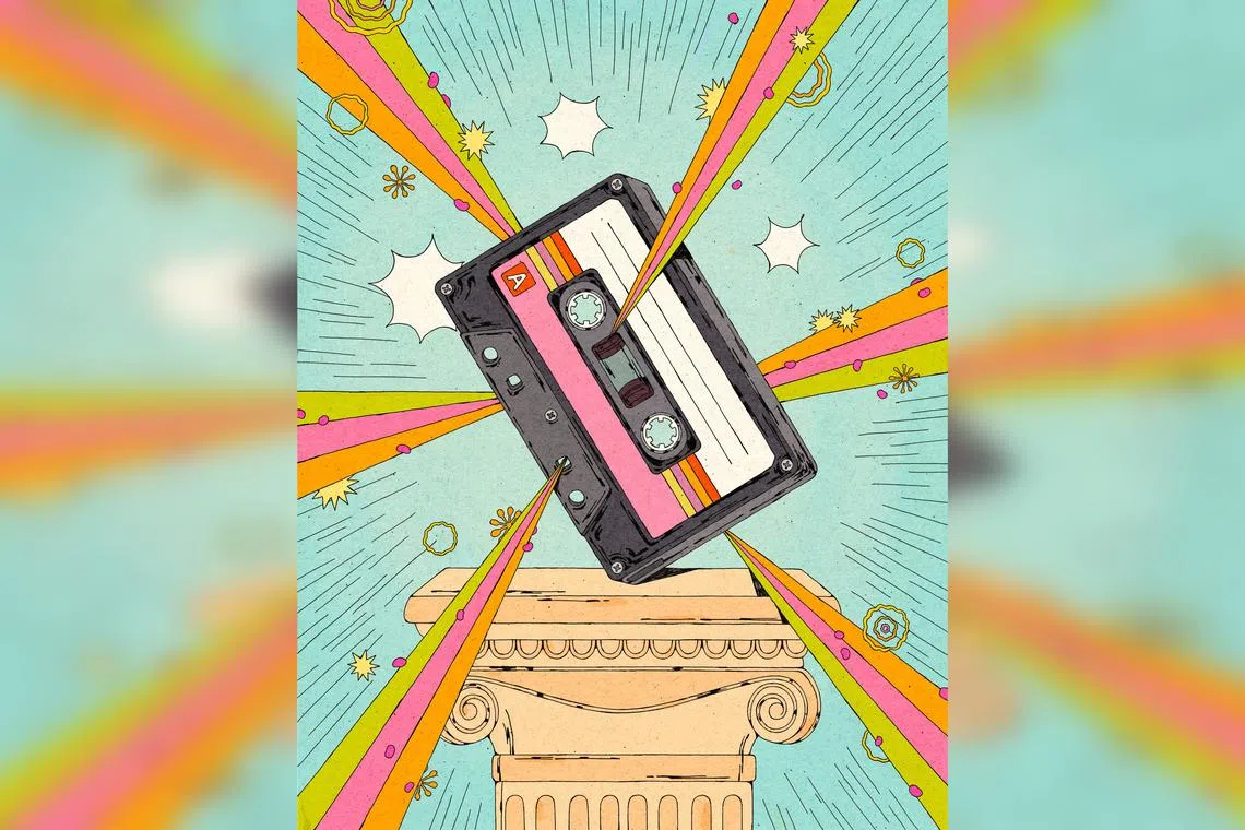 The cassette tape was dominant from the early 1980s until it was overtaken commercially by the compact disc in the early 1990s.