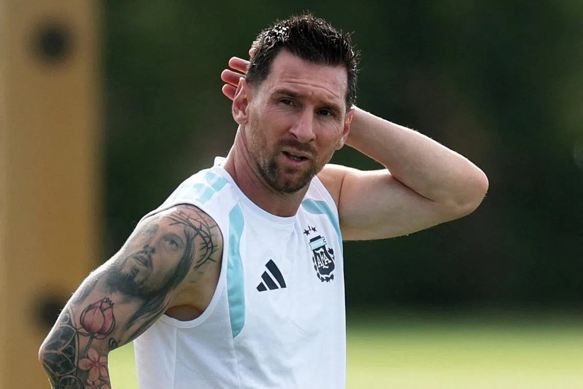 In his sixth World Cup, Argentina’s Lionel Messi leads the scoring charts with six goals from three games.