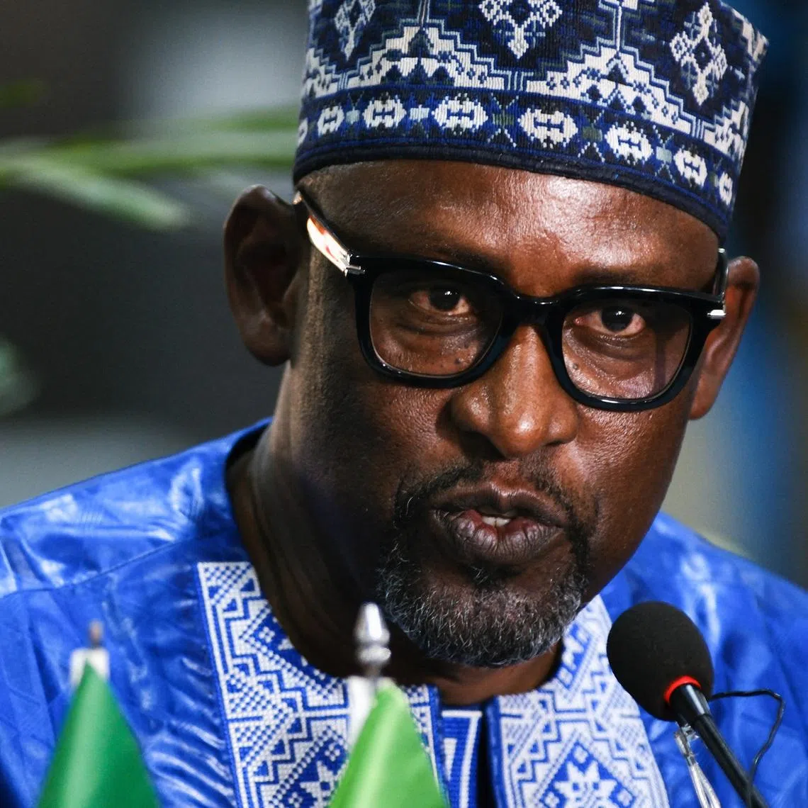 Mali's Foreign Minister Abdoulaye Diop addresses the press during the BAMEX'25 Defense Expo, in Bamako, Mali, November 12, 2025. REUTERS/Francis Kokoroko