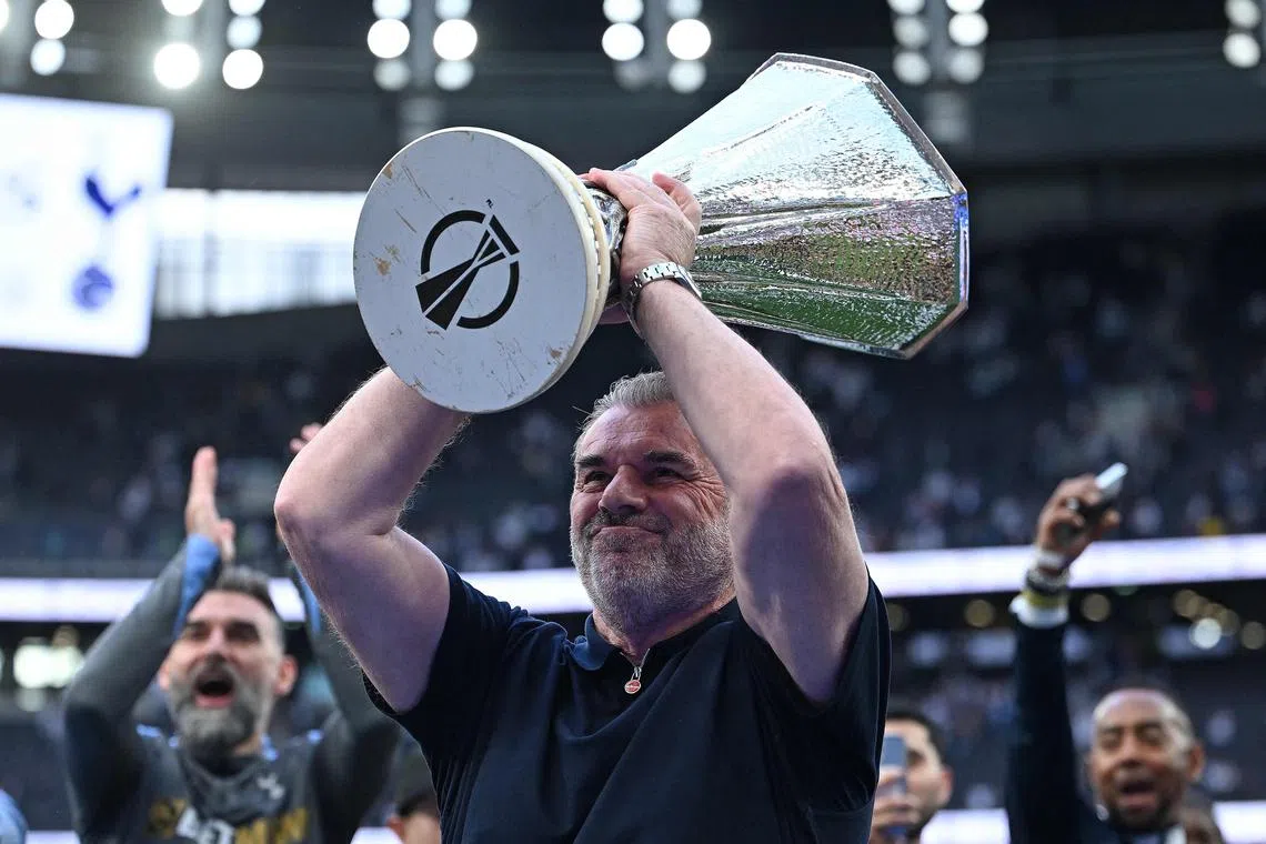 Tottenham manager Ange Postecoglou has been sacked 16 days after helping the club win the Europa League.