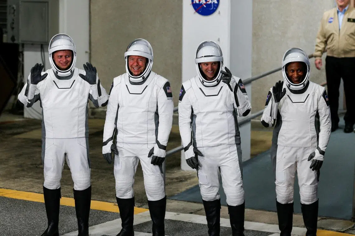 Nasa astronauts Matthew Dominick, Michael Barratt and Jeanette Epps, and Russian cosmonaut Alexander Grebenkin were taken to a medical facility "out of an abundance of caution" on Oct 25 after returning to Earth from a nearly eight-month mission. 