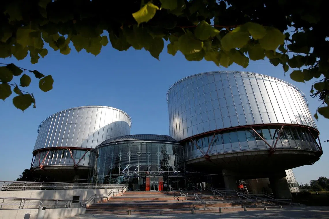 FILE PHOTO: The building of the European Court of Human Rights is seen ahead of the start of a hearing  in Strasbourg, France, September 11, 2019.  REUTERS/Vincent Kessler/File Photo