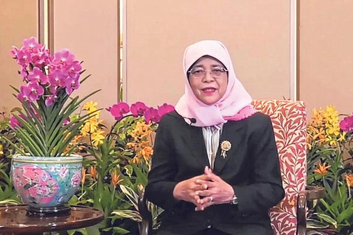 President Halimah Yacob, whose term expires on Sept 13, said it was a great honour and privilege to serve for the past six years.