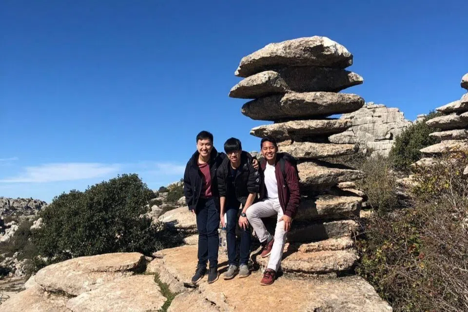 cpt alfian in malaga spain with friends from the university of warwick during study break