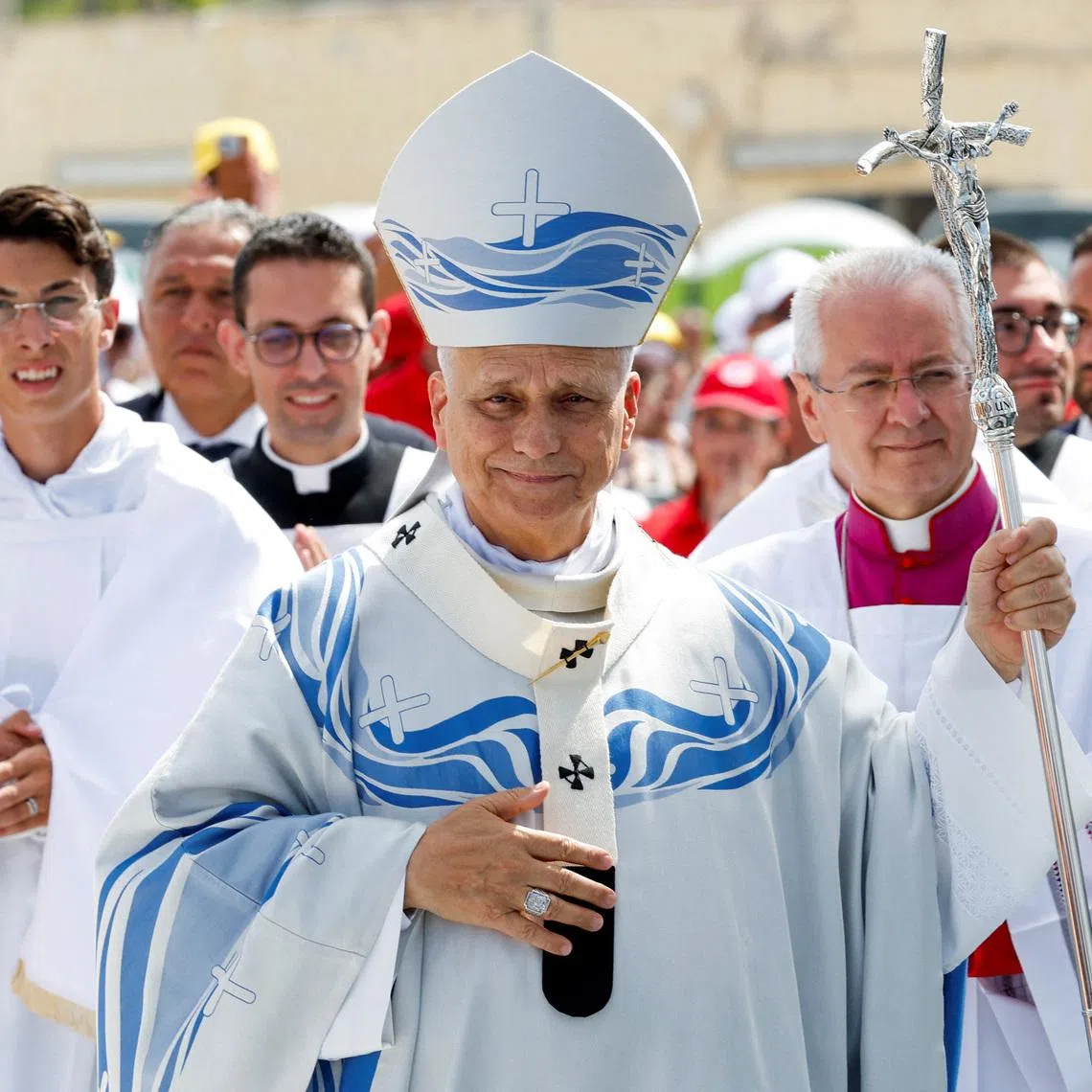 Pope Leo visits the island of Lampedusa, a key entry point for migrants crossing the Mediterranean Sea, during a pastoral trip on July 4.