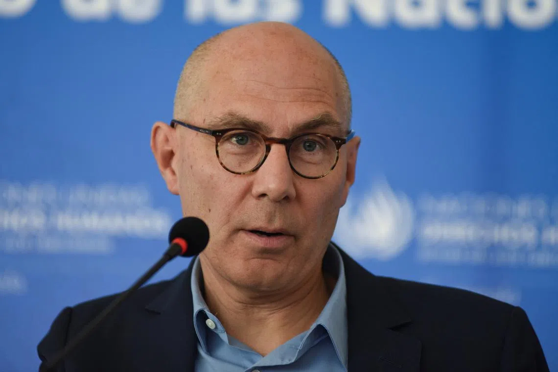 United Nations High Commissioner for Human Rights Volker Turk holds a press conference in Guatemala City, Guatemala July 19, 2024. REUTERS/Cristina Chiquin/File Photo