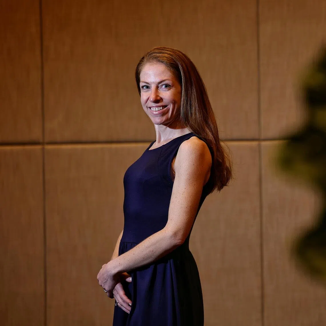 Interview with Ms Lisa Sachs, director of the Columbia Center on Sustainable Investment, at the Asia Clean Energy Summit, as part of the Singapore International Energy Week, at Sands Expo and Convention Centre on Oct 28, 2025. ST PHOTO: KEVIN LIM hsenergy28
