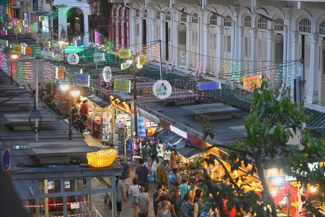 The light-up on Trengganu Street in Chinatown on Nov 25, 2022. 