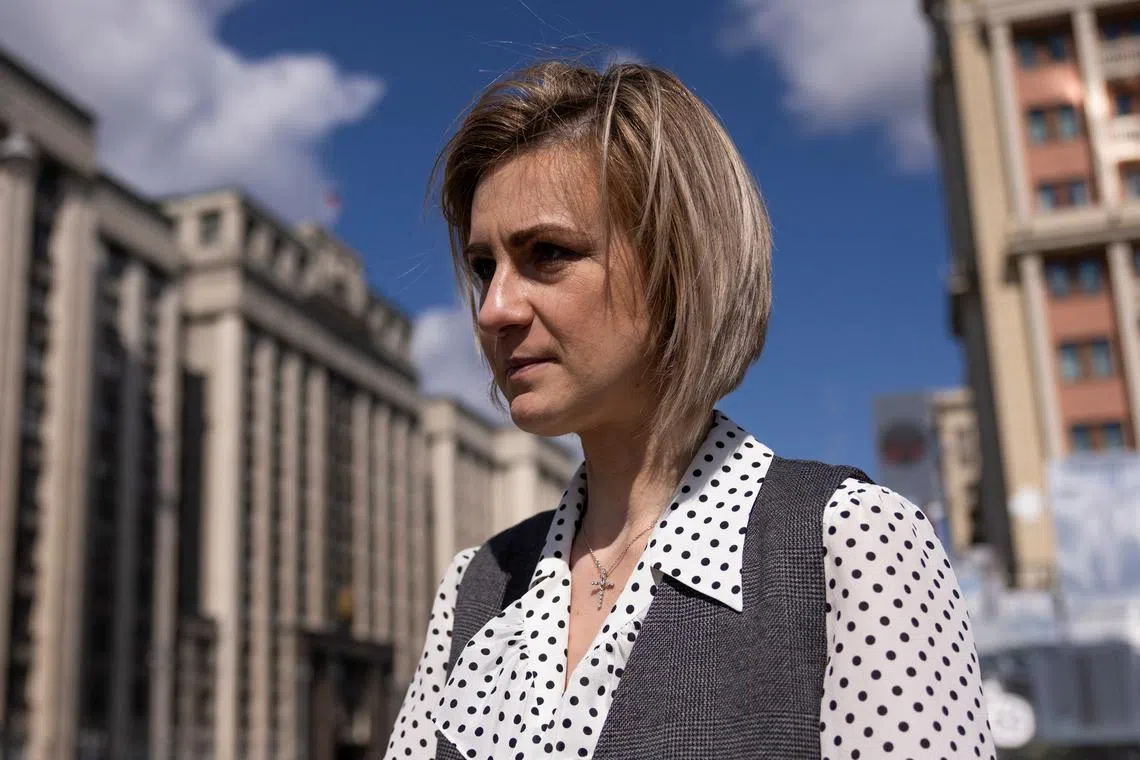 FILE PHOTO: Russia's State Duma deputy Maria Butina attends an interview with Reuters in Moscow, Russia August 14, 2024. REUTERS/Maxim Shemetov/File Photo