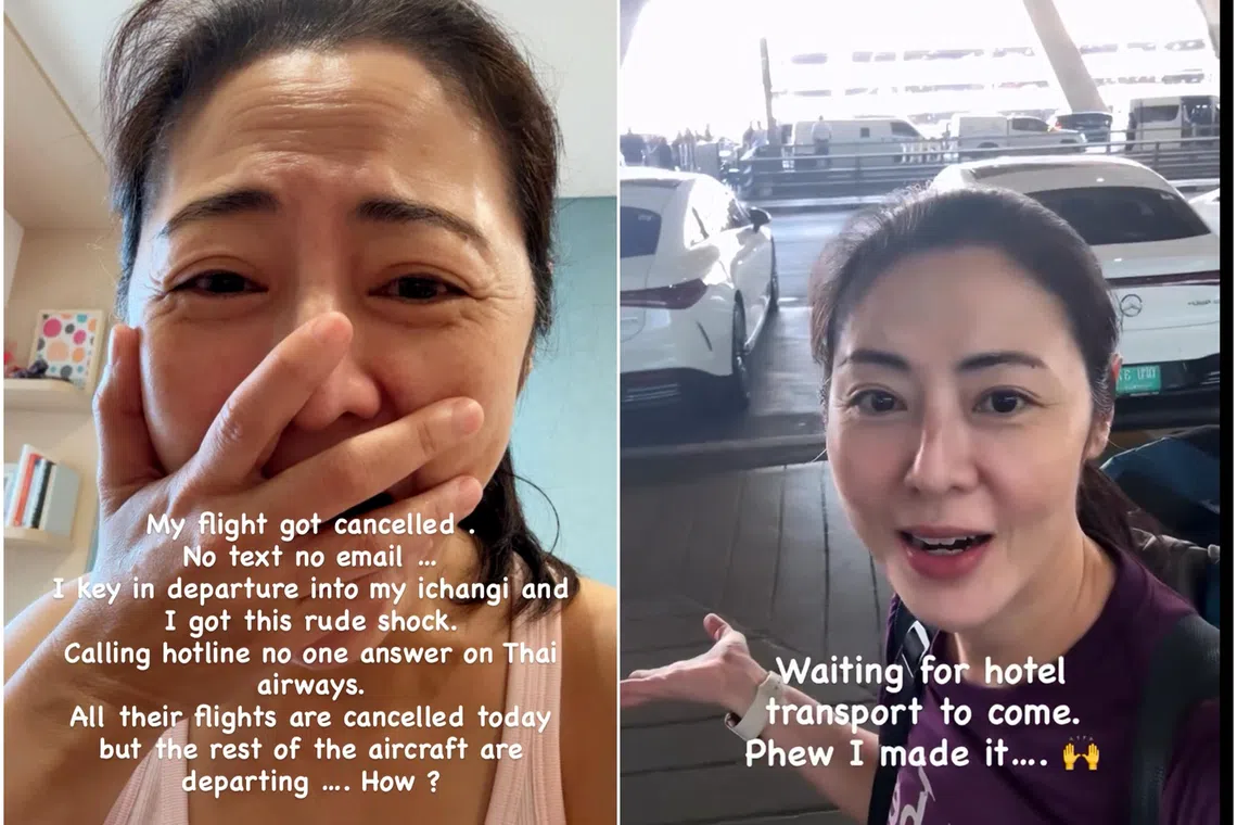 The actress, who arrived in Bangkok on Sept 29 for a wellness retreat, documented the travel hiccups on Instagram Stories.