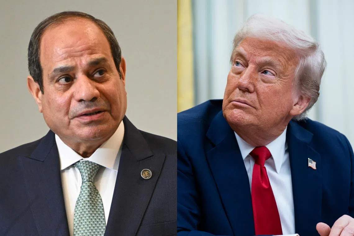 A phone call between Egyptian President Abdel Fattah al-Sisi (left) and US President Donald Trump went "very well".