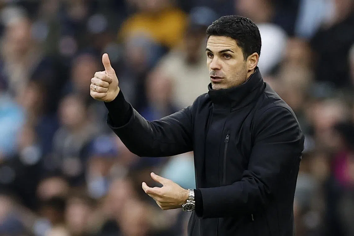 FILE PHOTO: Soccer Football - Premier League - Manchester City v Arsenal - Etihad Stadium, Manchester, Britain - March 31, 2024 Arsenal manager Mikel Arteta Action Images via Reuters/Jason Cairnduff/File Photo