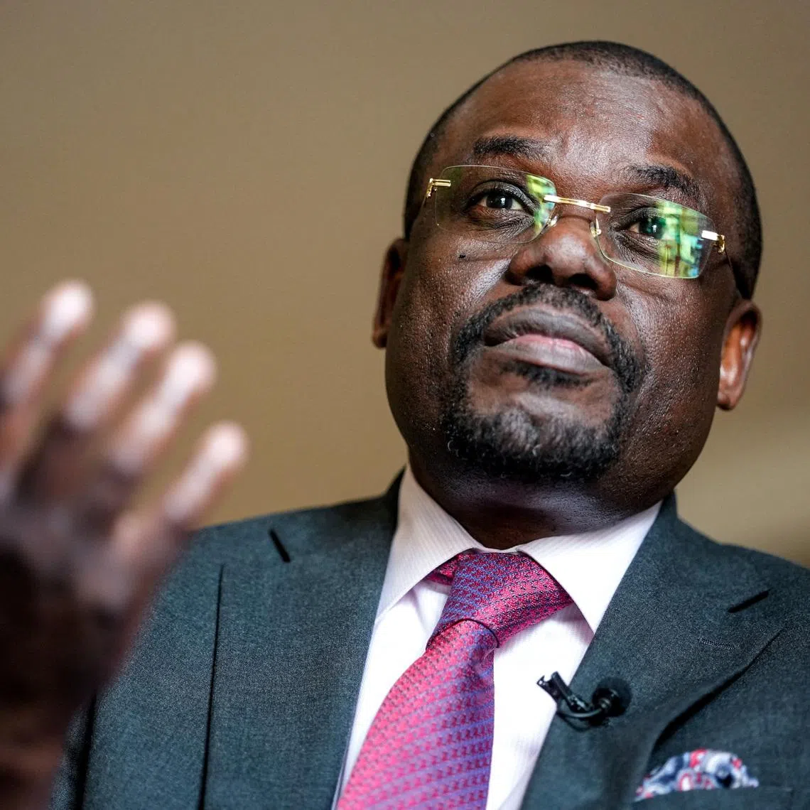 FILE PHOTO: Jean Kaseya, Director General of the Africa CDC, during an interview at the Fairmont Hotel in Washington, D.C., U.S., April 13, 2026. REUTERS/Ken Cedeno/File Photo