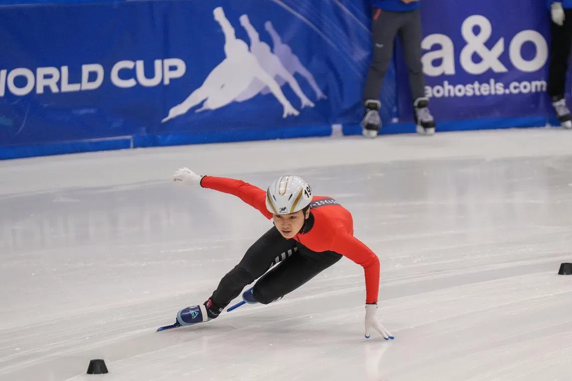 Ryo Ong earned Singapore a spot at 2024 Winter Youth Olympic Games with his performance at the ISU World Junior Short Track Speed Skating Championships in January.