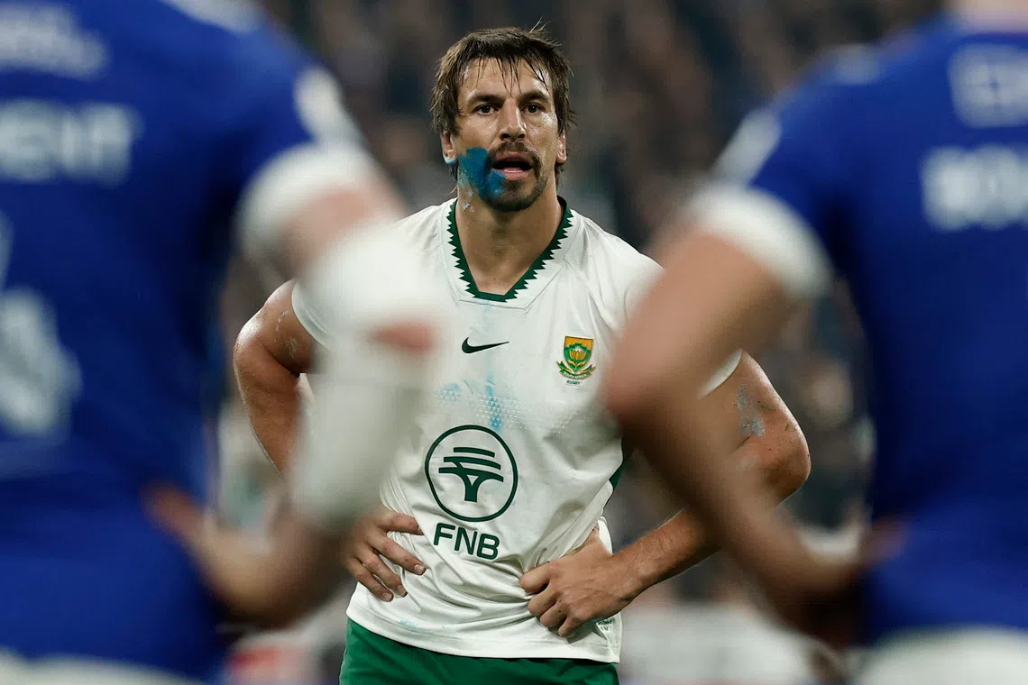 FILE PHOTO: Rugby Union - Autumn Internationals - France v South Africa - Stade de France, Saint-Denis, France - November 8, 2025 South Africa's Eben Etzebeth REUTERS/Benoit Tessier/File Photo