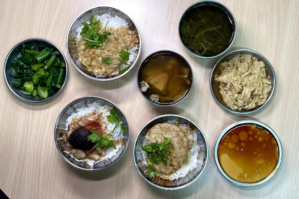 Hawker stall Steamed Society offers a tight selection of steamed rice, soups and side dishes.