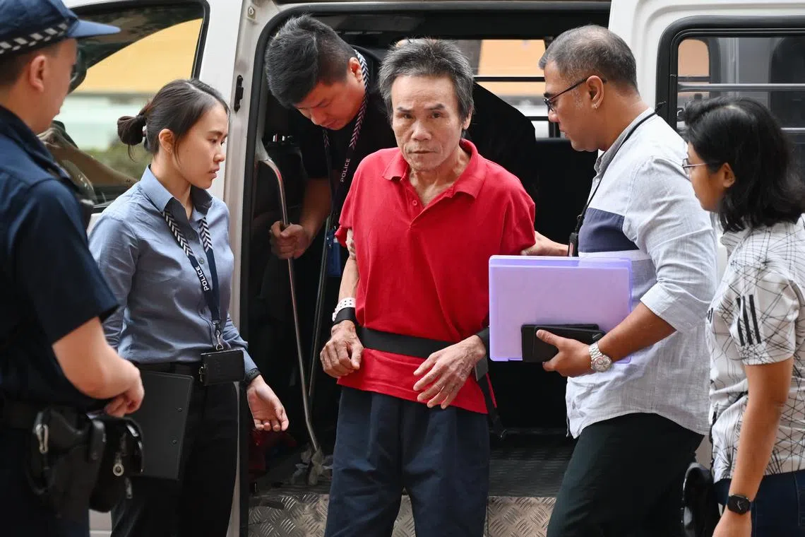 Ng Chen Heng was taken back to the crime scene in Ang Mo Kio by police on Jan 21.